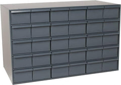 Durham - 30 Drawer, Small Parts Steel Storage Cabinet - 17-1/4" Deep x 33-3/4" Wide x 21-1/8" High - Makers Industrial Supply