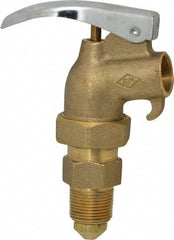 Value Collection - 3/4" NPT Brass Adjustable Drum Faucet - FM Approved, Internal Arrester, Self Closing - Makers Industrial Supply