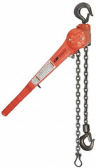 CM - 1,500 Lb Lifting Capacity, Lever Hoist - Made from Chain, 58 Lb Avg Pull to Lift Rated Load - Makers Industrial Supply