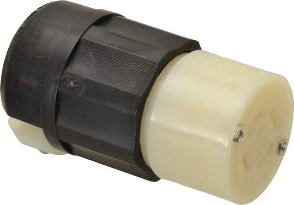 Leviton - 125/250 VAC, 20 Amp, L14-20R Configuration, Industrial Grade, Self Grounding Connector - 1 Phase, 3 Poles, 0.595 to 0.895 Inch Cord Diameter - Makers Industrial Supply