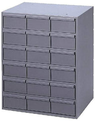 Durham - 18 Drawer, Small Parts Steel Storage Cabinet - 11-5/8" Deep x 17-1/4" Wide x 21-1/4" High - Makers Industrial Supply