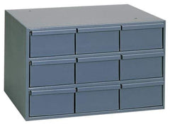 Durham - 9 Drawer, Small Parts Steel Storage Cabinet - 11-5/8" Deep x 17-1/4" Wide x 10-7/8" High - Makers Industrial Supply