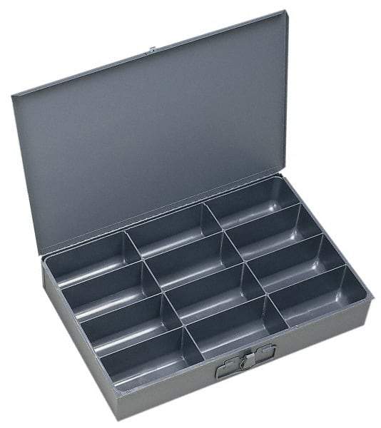 Durham - 12 Compartment Small Steel Storage Drawer - 18 Inches Wide x 12 Inches Deep - Makers Industrial Supply