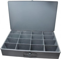 Durham - 16 Compartment Small Steel Storage Drawer - 18 Inches Wide x 12 Inches Deep - Makers Industrial Supply