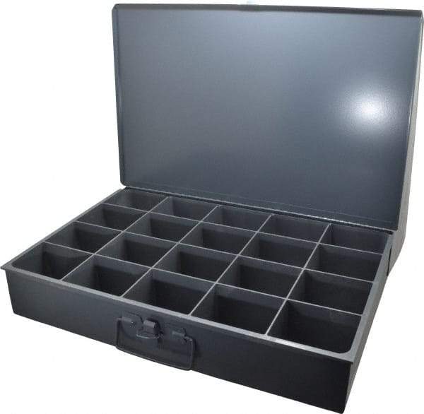 Durham - 20 Compartment Small Steel Storage Drawer - 18 Inches Wide x 12 Inches Deep - Makers Industrial Supply