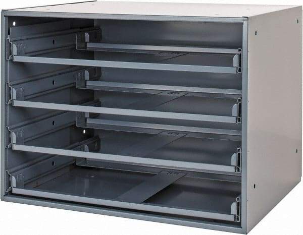 Durham - 4 Drawer, Small Parts Slide Rack Cabinet - 15-3/4" Deep x 20" Wide x 15" High - Makers Industrial Supply