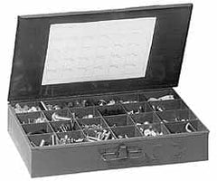 Value Collection - 168 Piece, 1/4x1 to 3/4 x 3-1/2, Steel Lag Screw Assortment - Hex Head, Hex Drive, 1 to 3-1/2" Long, Zinc-Plated Finish - Makers Industrial Supply