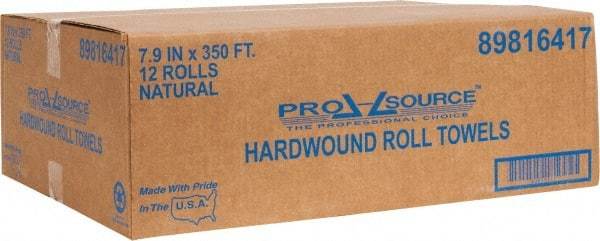 PRO-SOURCE - Hard Roll of 1 Ply Natural Paper Towels - 8" Wide, 350' Roll Length, Fits Dispenser Pro-Source: 56590672, 56590698, 56590706,56590714, 56590565, 5659057, Kimberly Clark: 09767, 09990, 09746, 09996 GP: 54338, 56201 - Makers Industrial Supply