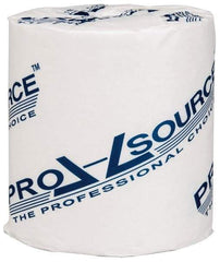 PRO-SOURCE - 300' Roll Length x 3-1/4" Sheet Width, Standard Roll Toilet Tissue - 1,000 Sheets per Roll, Single Ply, White, Recycled Fiber - Makers Industrial Supply