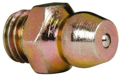 Value Collection - Straight Head Angle, 1/4-28 Steel Standard Grease Fitting - 7.94mm Hex - Makers Industrial Supply