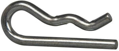 Value Collection - 1/4 to 1/2" Shaft Diam, 1-1/8" Long, 0.093" Wire Diam, Hair Pin Cotter - MB Grade 2 Spring Steel, Zinc-Plated Finish - Makers Industrial Supply