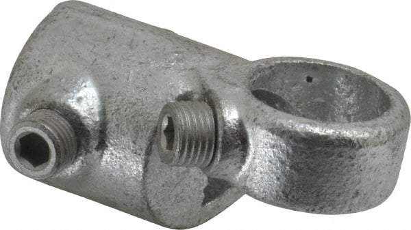 Kee - 3/4" Pipe, Adjustable Side Outlet Tee, Malleable Iron Tee Pipe Rail Fitting - Galvanized Finish - Makers Industrial Supply