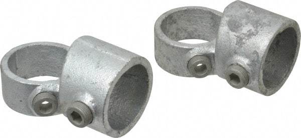 Kee - 1-1/4" Pipe, Adjustable Side Outlet Tee, Malleable Iron Tee Pipe Rail Fitting - Galvanized Finish - Makers Industrial Supply