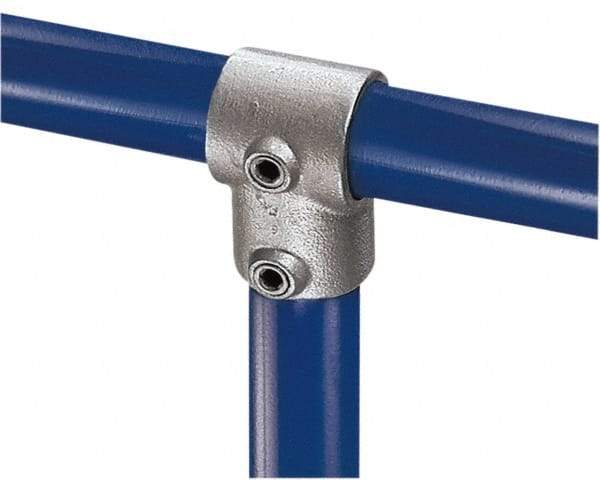 Kee - 3/4" Pipe, Single Socket Tee, Malleable Iron Tee Pipe Rail Fitting - Galvanized Finish - Makers Industrial Supply