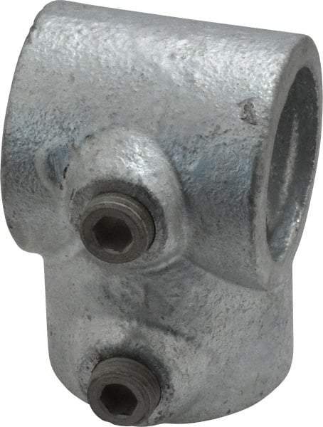 Kee - 1" Pipe, Single Socket Tee, Malleable Iron Tee Pipe Rail Fitting - Galvanized Finish - Makers Industrial Supply