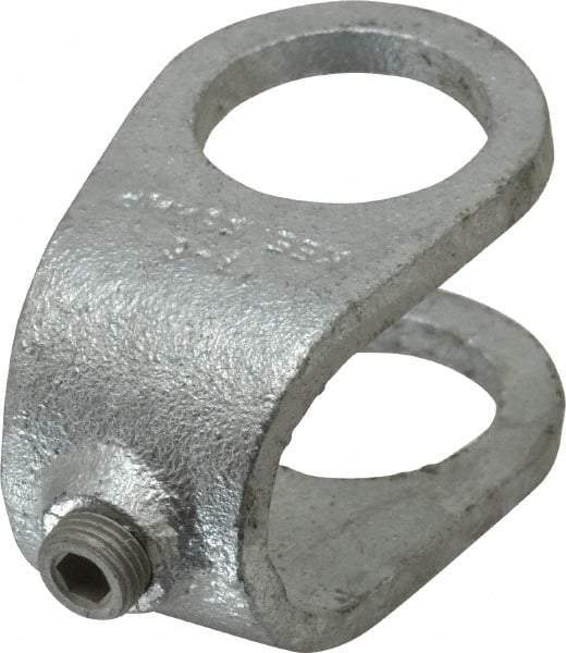 Kee - 1" Pipe, Clamp-On Crossover, Malleable Iron Cross Pipe Rail Fitting - Galvanized Finish - Makers Industrial Supply