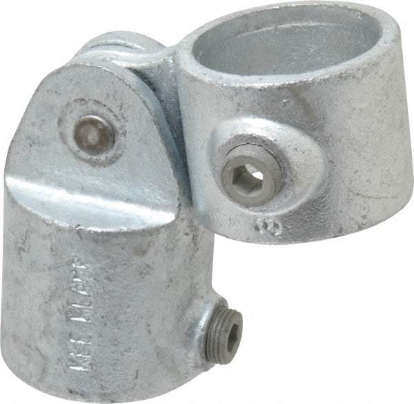 Kee - 1-1/2" Pipe, Malleable Iron Swivel Socket Pipe Rail Fitting - Galvanized Finish - Makers Industrial Supply