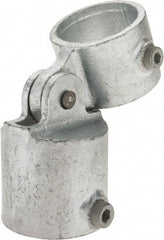 Kee - 2" Pipe, Malleable Iron Swivel Socket Pipe Rail Fitting - Galvanized Finish - Makers Industrial Supply