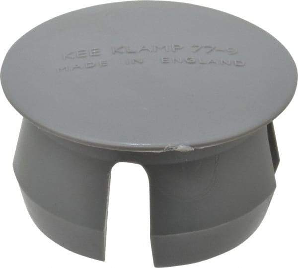 Kee - 2" Pipe, Plastic Plug Pipe Rail Fitting - Gray - Makers Industrial Supply