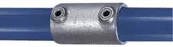 Kee - 3/4" Pipe, Malleable Iron Straight Coupling Pipe Rail Fitting - Galvanized Finish - Makers Industrial Supply