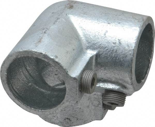 Kee - 1-1/4" Pipe, Side Outlet Elbow, Malleable Iron Elbow Pipe Rail Fitting - Galvanized Finish - Makers Industrial Supply