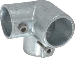 Kee - 1-1/2" Pipe, Side Outlet Elbow, Malleable Iron Elbow Pipe Rail Fitting - Galvanized Finish - Makers Industrial Supply