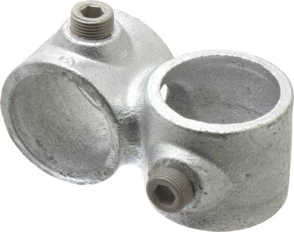 Kee - 1-1/4" Pipe, Crossover, Malleable Iron Cross Pipe Rail Fitting - Galvanized Finish - Makers Industrial Supply