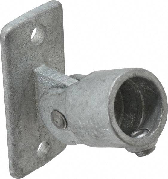 Kee - 1" Pipe, Swivel Flange, Malleable Iron Flange Pipe Rail Fitting - Galvanized Finish - Makers Industrial Supply