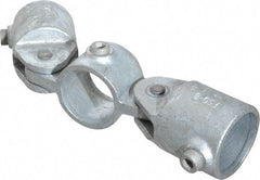 Kee - 1-1/2" Pipe, Malleable Iron Swivel Socket Pipe Rail Fitting - Galvanized Finish - Makers Industrial Supply