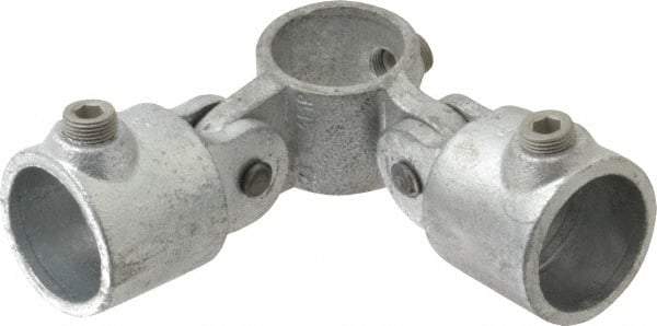 Kee - 1-1/4" Pipe, Malleable Iron Swivel Socket Pipe Rail Fitting - Galvanized Finish - Makers Industrial Supply