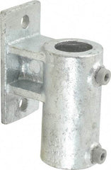 Kee - 1-1/2" Pipe, Malleable Iron Rail Base Pipe Rail Fitting - Galvanized Finish - Makers Industrial Supply