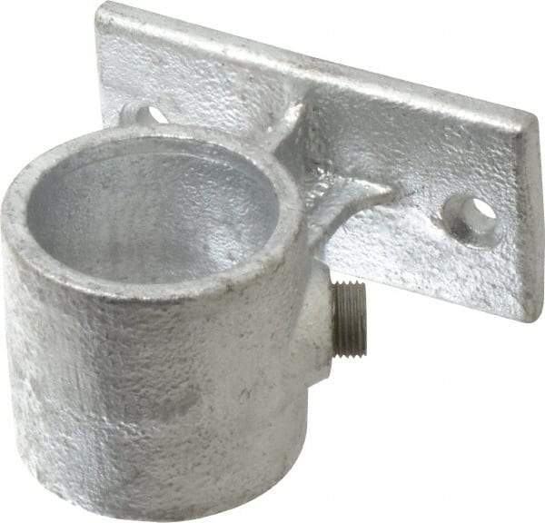 Kee - 1-1/2" Pipe, Malleable Iron Rail Support Pipe Rail Fitting - Galvanized Finish - Makers Industrial Supply