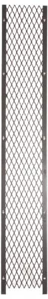 Folding Guard - 2' Wide x 10' High, Temporary Structure Woven Wire Panel - 10 Gauge Wire, 1-1/2 Inches x 16 Gauge Channel Frame, Includes Hardware, Top Capping and Floor Socket - Makers Industrial Supply