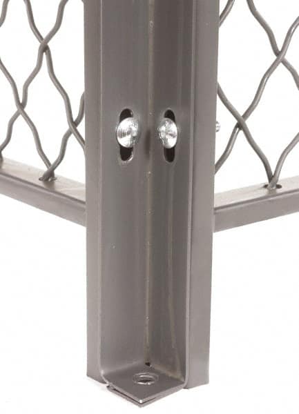 Folding Guard - 8' Tall, Temporary Structure Corner Post - Grey Enamel Finish, for Temporary Structures - Makers Industrial Supply