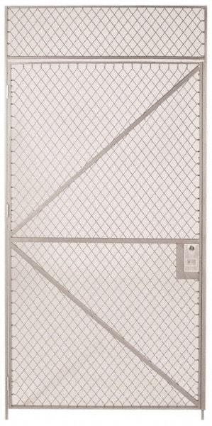 Folding Guard - 3' Wide x 10' High, Hinged Single Door for Temporary Structures - Woven Wire - Makers Industrial Supply