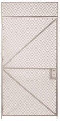 Folding Guard - 3' Wide x 10' High, Hinged Single Door for Temporary Structures - Woven Wire - Makers Industrial Supply