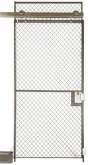 Folding Guard - 5' Wide x 7' High, Sliding Door for Temporary Structures - Woven Wire - Makers Industrial Supply