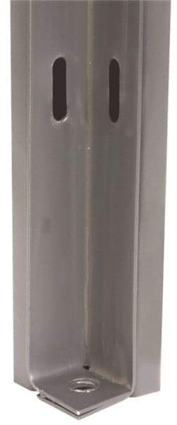 Folding Guard - 7' Tall, Temporary Structure Adjustable Corner Post - Grey Enamel Finish, for Temporary Structures - Makers Industrial Supply