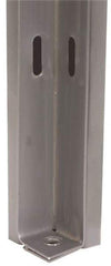 Folding Guard - 10' Tall, Temporary Structure Adjustable Corner Post - Grey Enamel Finish, for Temporary Structures - Makers Industrial Supply