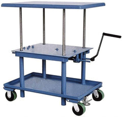 Vestil - 2,000 Lb Capacity Mechanical Lift Table - 24" to 42" Lift Height, 42" Platform Length x 24" Platform Width - Makers Industrial Supply