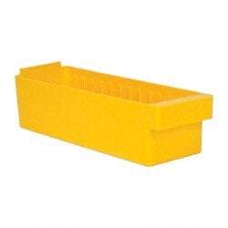 Quantum Storage - 17-5/8" Deep, Yellow High-Impact Polystyrene Drawer Bin - 4-5/8" High x 5-9/16" Wide x 17-5/8" Long - Makers Industrial Supply