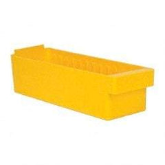 Quantum Storage - 17-5/8" Deep, Yellow High-Impact Polystyrene Drawer Bin - 4-5/8" High x 5-9/16" Wide x 17-5/8" Long - Makers Industrial Supply