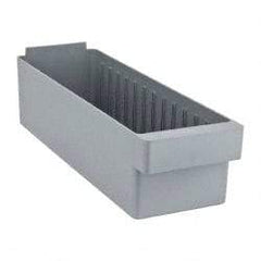 Quantum Storage - 17-5/8" Deep, Gray High-Impact Polystyrene Drawer Bin - 4-5/8" High x 5-9/16" Wide x 17-5/8" Long - Makers Industrial Supply