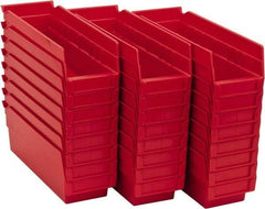 Akro-Mils - 11-5/8" Deep, Red Hopper Shelf Bin - 4" High x 4-1/8" Wide x 11-5/8" Long - Makers Industrial Supply