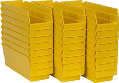 Akro-Mils - 11-5/8" Deep, Yellow Hopper Shelf Bin - 4" High x 4-1/8" Wide x 11-5/8" Long - Makers Industrial Supply