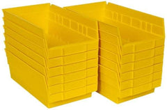 Akro-Mils - 11-5/8" Deep, Yellow Hopper Shelf Bin - 4" High x 6-5/8" Wide x 11-5/8" Long - Makers Industrial Supply