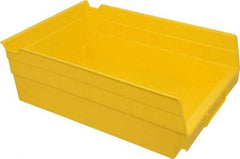 Akro-Mils - 11-5/8" Deep, Yellow Hopper Shelf Bin - 4" High x 8-3/8" Wide x 11-5/8" Long - Makers Industrial Supply