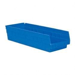 Akro-Mils - 17-7/8" Deep, Blue Hopper Shelf Bin - 4" High x 6-5/8" Wide x 17-7/8" Long - Makers Industrial Supply