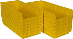 Akro-Mils - 17-7/8" Deep, Yellow Hopper Shelf Bin - 4" High x 8-3/8" Wide x 17-7/8" Long - Makers Industrial Supply