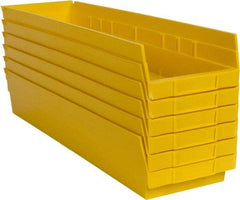 Akro-Mils - 23-5/8" Deep, Yellow Hopper Shelf Bin - 4" High x 6-5/8" Wide x 23-5/8" Long - Makers Industrial Supply